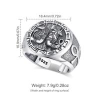 Anubis & Horus Adjustable S925 Silver Ring