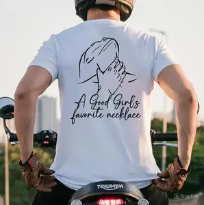 A Good Girl's Favorite Necklace t-shirt,Casual Short Sleeve Crewneck Womenswear And Menswear Top