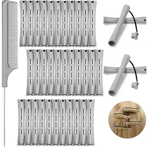 36 count Cold Wave Rod Hair Perm Rods Hair Rollers Perming Curlers with Steel Rat Tail Comb for Hairdressing Styling