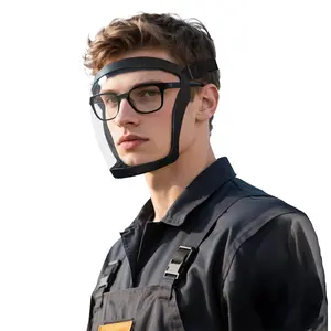 Full Face Shield Anti-Fog Visibility Protection Mask, Dust Splash Guard Goggles for Wind and Sand, Outdoor Safety Eye Protection Gear Secure Fit