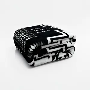 Fleece Blanket Full/Queen - 80x90 Inch Lightweight & Buttery-Soft Throw for Bed, Sofa, Camping| 300GSM Cloud-Microfiber| Cozy for Travel & Movie Nights, (Boho Black&White)