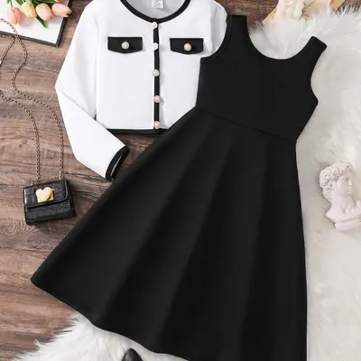 long sleeve black knit dress Black Long Sleeve Knit Dress main image 0