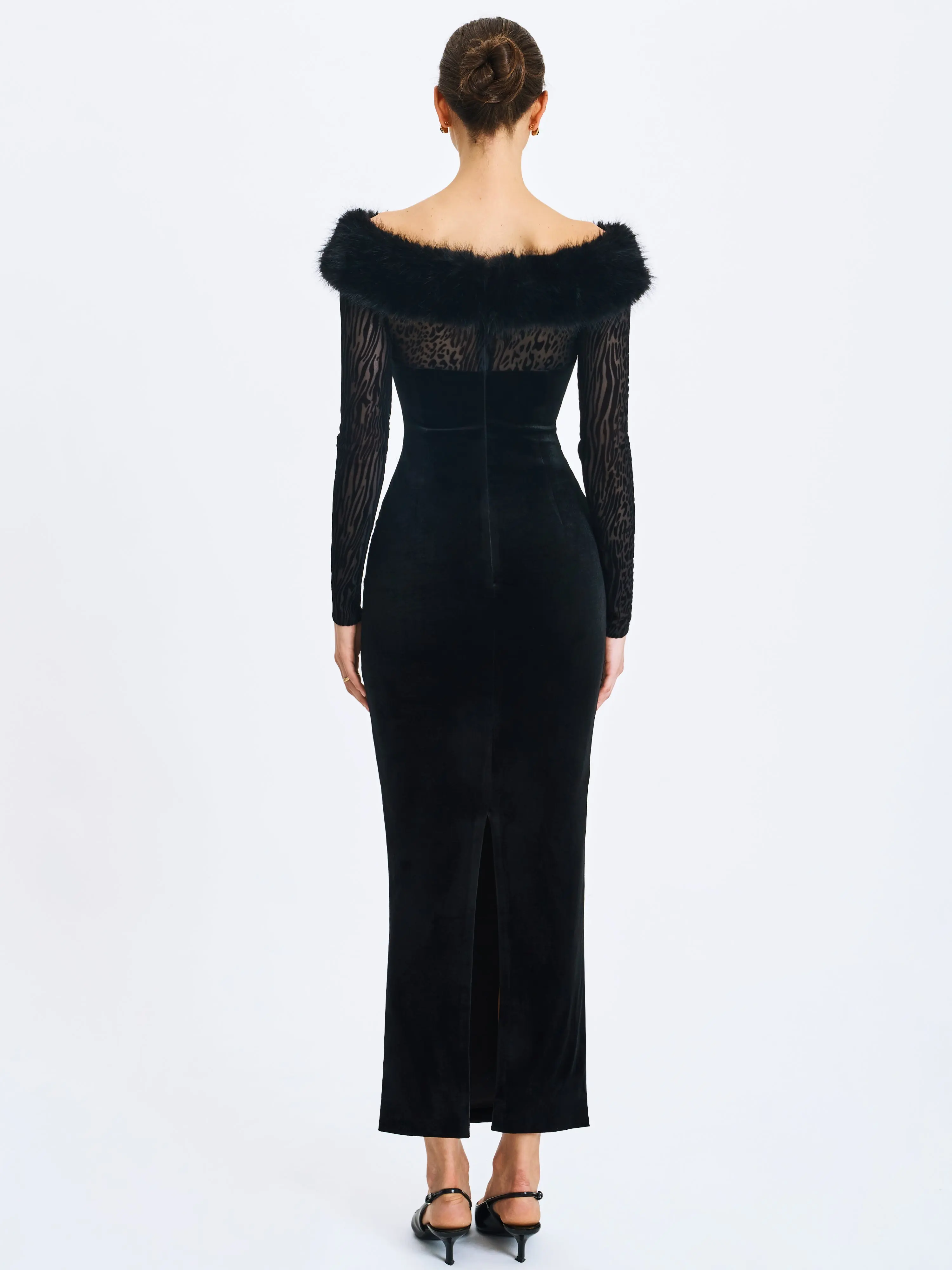 maxi dress under 40 ADRIANNA PLUNGE RUCHED MAXI DRESS - BLACK – CHIC LE FRIQUE