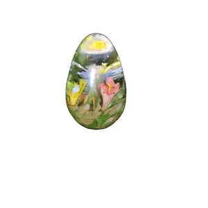 Surprise Three Flower Glass Egg - Handblown Glass Gift Ornaments