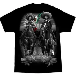 Pancho Villa & Emiliano Zapata Graphic Tee Mexican Revolution Tribute Streetwear Unisex Fan Apparel Chicano Heritage Gift Shirt Casual Classic