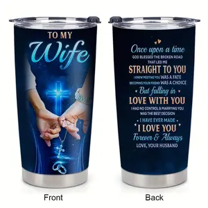 To My Wife Gifts for Wife 20 Oz Tumbler, Gifts for Her - Wife Birthday Gift Ideas, Valentines Day Gifts for Her, Mothers Day, Christmas Gift Ideas Stainless Container Drinkware Flasks Portable Water Bottles