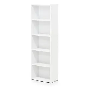 5-Tier Reversible Color Open Shelf Bookcase