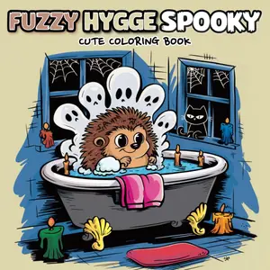 Fuzzy Hygge Spooky: Cute and Comfy Coloring Book for Adults and Teens with Cozy Fuzzy Friends