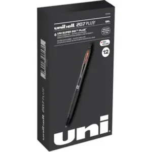 Uni-ball 207 Plus Colored Gel Pen, 0.7 mm Point, Red - Pack of 4, Office Stationery Pens & Refills, Colored Gel Pens Pens & Refills