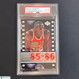 1999 Upper Deck MJ Retires Jumbo-85/86 Timeframe #2 Michael Jordan PSA EX MT 6 B