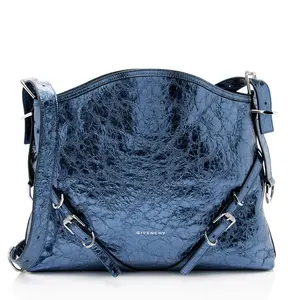 Pre-owned Givenchy Leather Shoulder Bags Metallic Voyou Medium Hobo