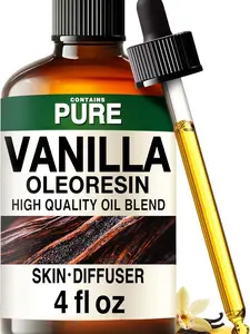 KUKKA Vanilla Oil - 4 Fl Oz Vanilla Essential Oil for Skin Care, Perfume, Body Oil, Diffuser, Hair, Aromatherapy & DIY Soap Making Scent