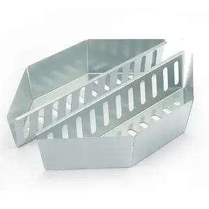 Outdoor Barbecue Charcoal Basket, Galvanized Sheet Wood Chips Smoked Basket, Fruit Charcoal Baked Basket, Smoked Box Heating Stove