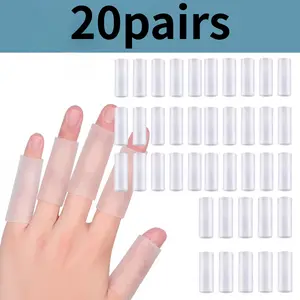 20 Pack Thumb Protector Gel Finger Protectors Fingertip Protector for Embroidery, Cutting, Hands Cracking, Corns Fashion Accessories