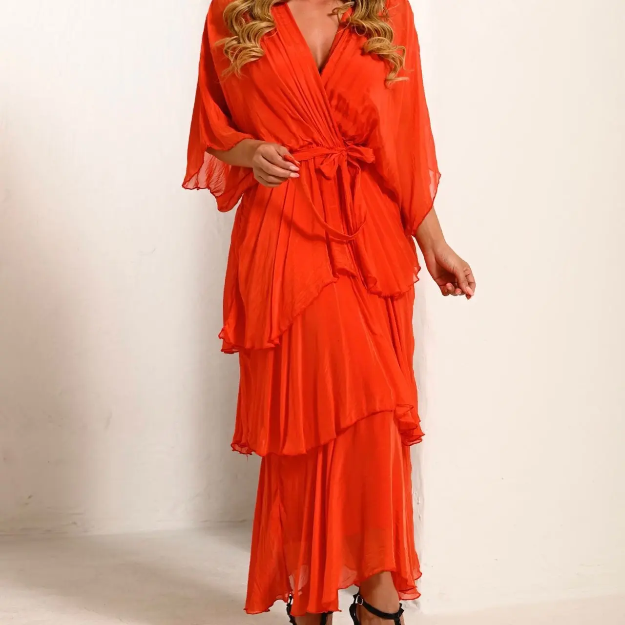Elegant Italian Silk Dress