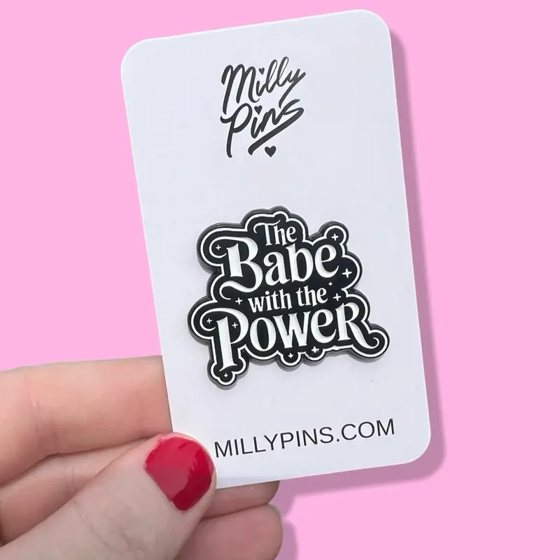 Babe With The Power Enamel Pin – Labyrinth Movie Inspired Pin, Fantasy Quote Pin, Retro 80s Aesthetic, Sarah & Jareth Fan Gift