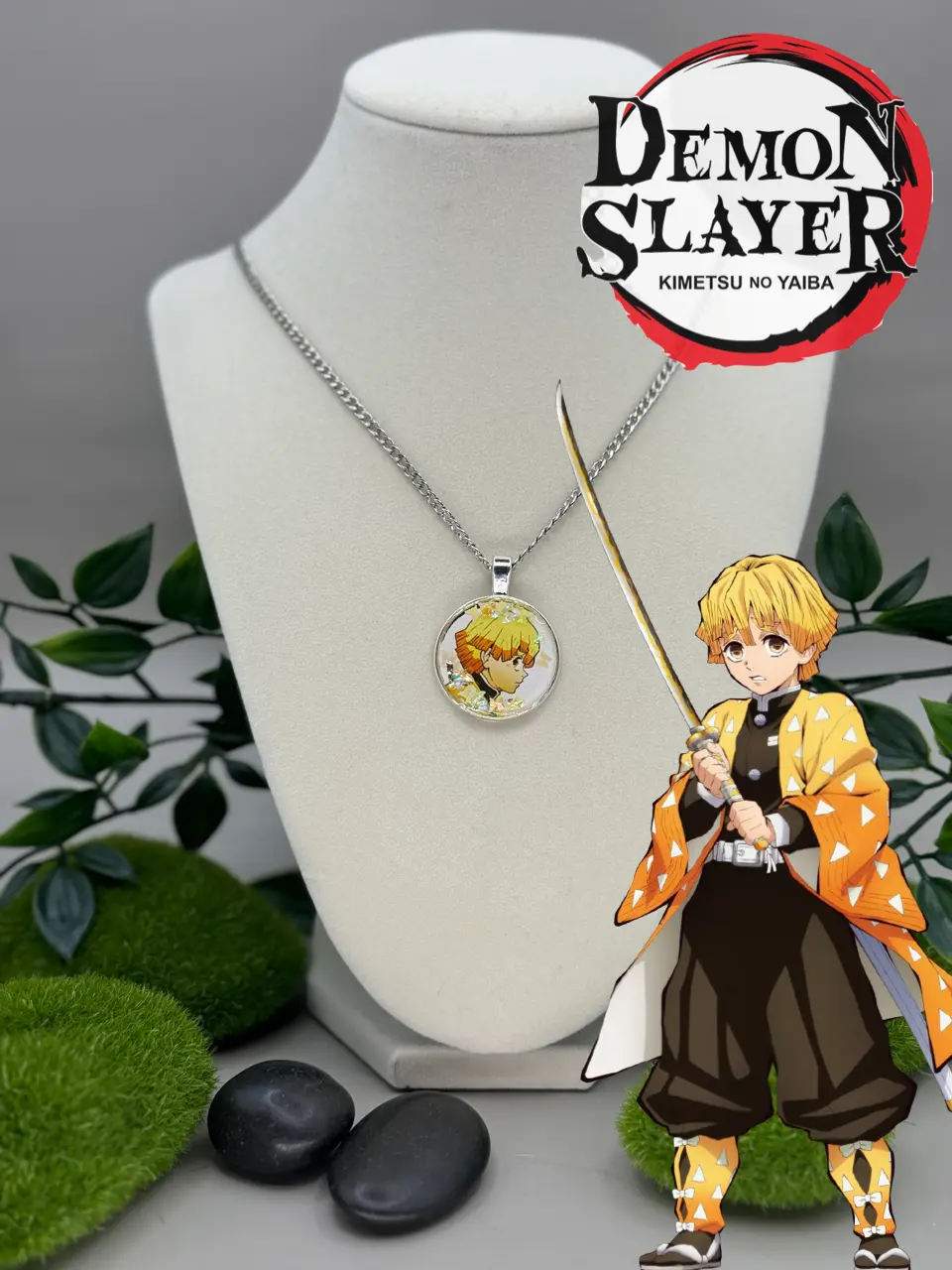 Handmade Demon Slayer Zenitsu Necklace