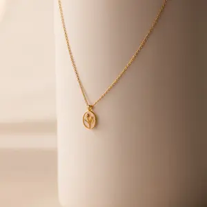 Pearl Tulip Necklace by Caitlyn Minimalist