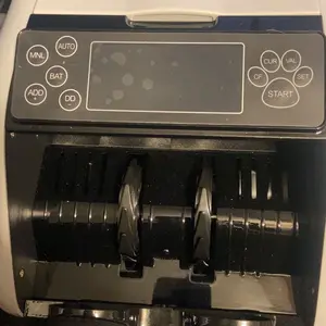 VEVOR Money Counter Machine, Bill Counter with UV, MG, IR and DD Counterfeit Detection, USD & EUR Cash Counting Machine with Large External Display for Small Business,Cash Counter with LCD Display