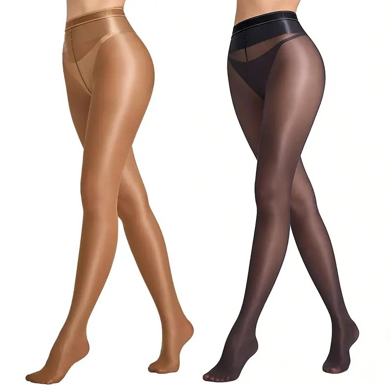 Women's High Waist Shiny 40D Polyamide Blend Pantyhose - Seamless Fabric, Stretchy Soft Full-Length Leg Wear with Perfect Fit for Party, Dance