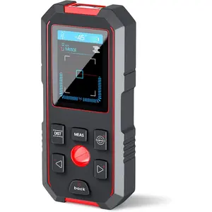 Stud with 196ft Laser Measure, 3 in 1 Wall Scanner Sensor with ±0.1 °   Lithium Battery, LCD Studs Detector Audio Broadcast for Wood AC Wire Finding