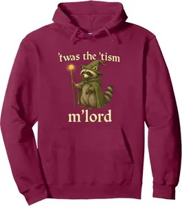 Twas the Tism Mlord Funny Autism Gen Z Meme Shirt Unisex Hooded Sweatshirt, Made to Last, Durable Quality, No-Fade Colors, Wash