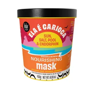 Lola From Rio Ela E Carioca Deeply Nourishing Hair Mask For All Types Of Damaged Hair, Restores Softness, Shine, Protection from UV Rays, Hard Waters, and Post Excercise Sweat 15.87 Fl Oz