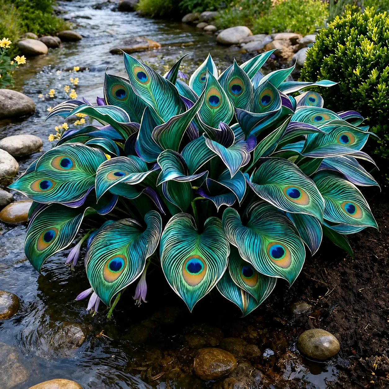 1000+ Peacock Hosta Seeds for Magical Shade Gardens, Unique Blue Green Decorative Foliage Seeds