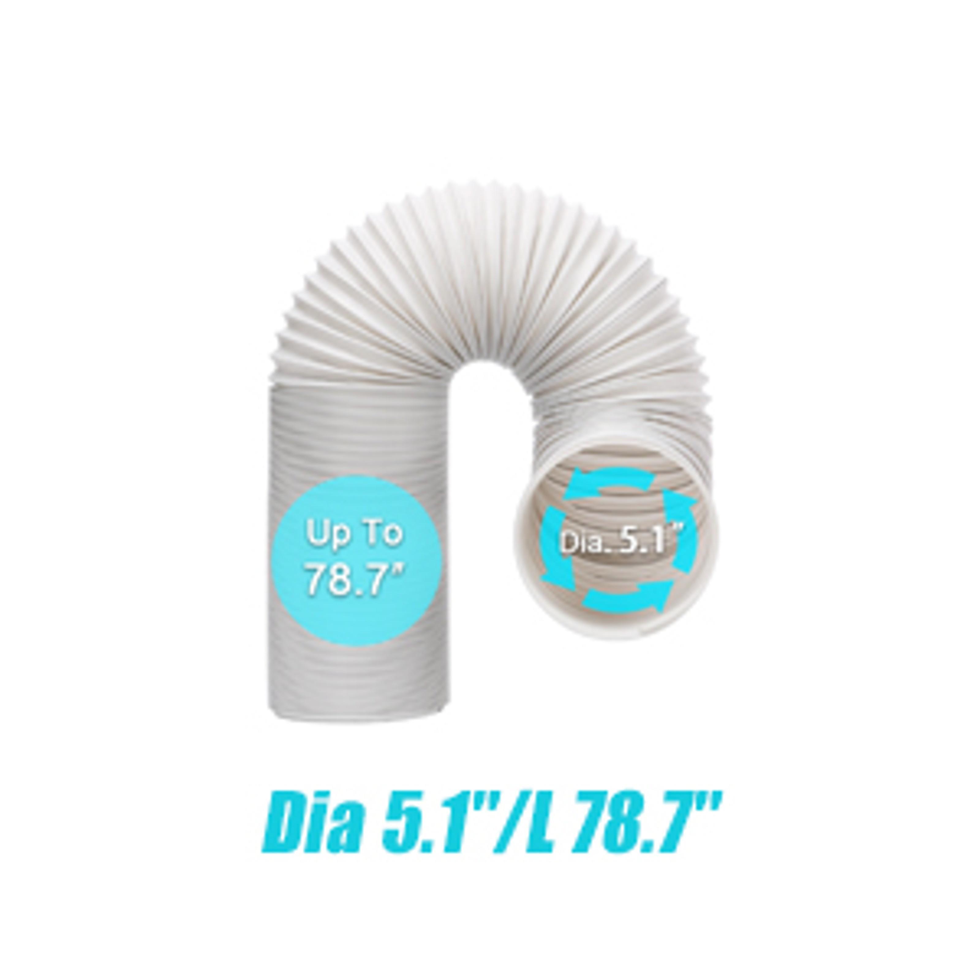 Portable Air Conditioner Hose, Portable Exhaust Vent Hose with 5.9 Inch Diameter, Universal Replacement AC Vent Hose Length up to 78.7"Gift.