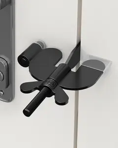 Upgraded Portable Door Lock with Protective Silicone Caps, Travel Hotel Door Security Lock, Easy Toolless Install for Home, Apartment & Travel