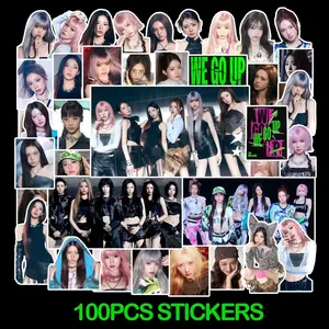 Trendy Korean Style Stickers Kpop Idol Girl Group DIY Decoration Graffiti Stickers, Fashionable Wall Art Decals, Perfect for Room Decor