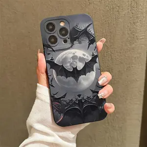 Creative Bat Pattern Phone Case, Full Body Shockproof Phone Protective Cover, Fashion Phone Accessories Compatible with iPhone Series