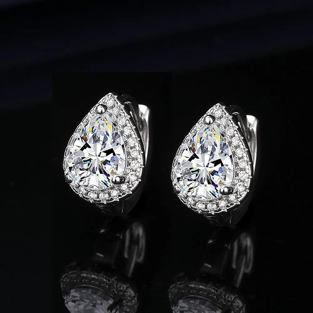 ED22 Pear shaped Water Drop Earrings