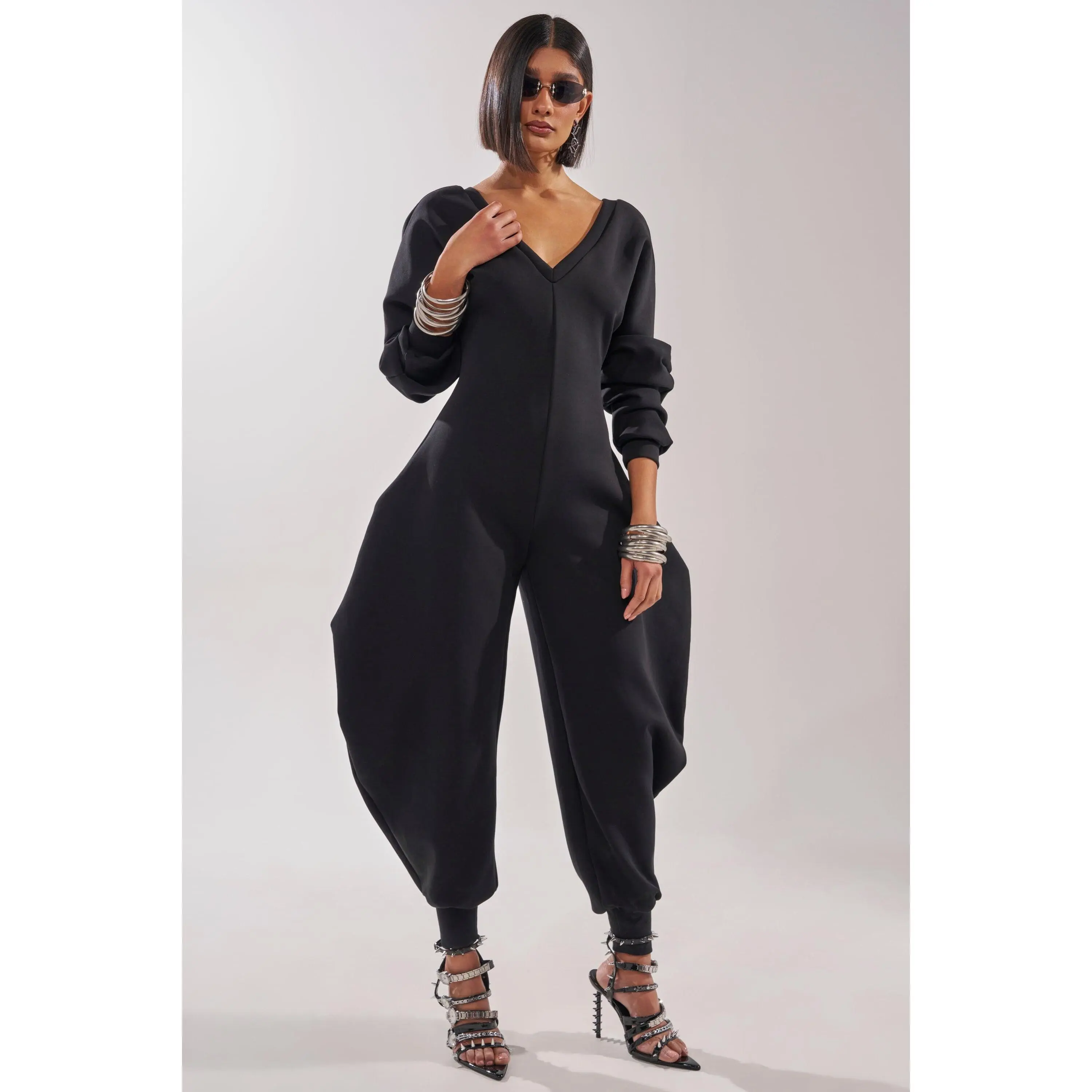COMFY COZY SWEATSHIRT JUMPSUIT IN BLACK - TikTok Shop