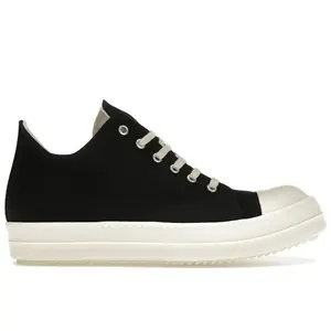 Rick Owens Men's DRKSHDW Lido Low Sneaks Black Milk, from StockX