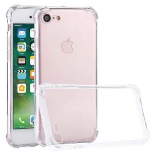 For  iPhone 8 & 7  Shock-resistant Cushion TPU Protective Case(Transparent)