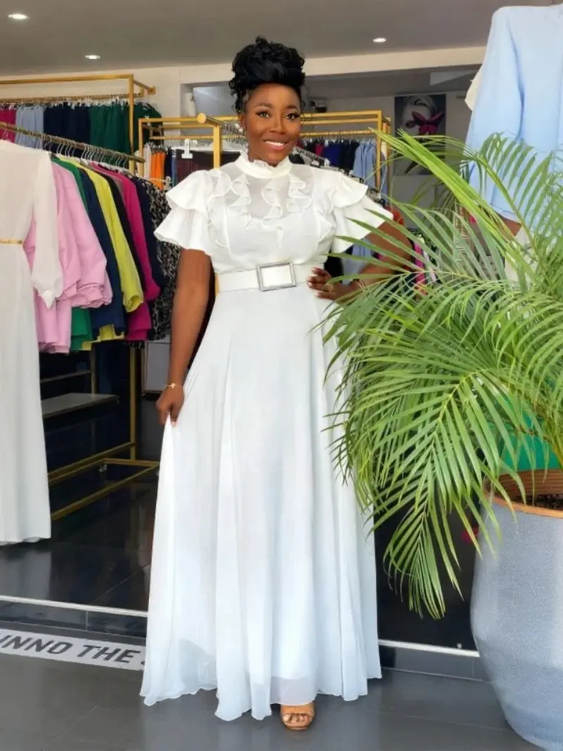 evening dress plus size white - TikTok Shop