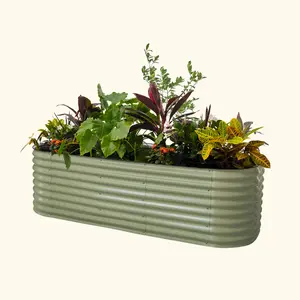 26" Tall 10 In 1 Jumbo Modular Metal Raised Garden Bed Kit Texas Sized Spacious Growing Area 4x8 2x95 6x6 Options