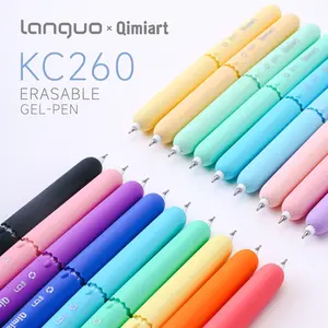 Color erasable neutral pen, 0.6mm tip, erasable ink, easy to erase clean and debris free. The pen body comes with an erasable head, making it easy to make changes. It is cute, compact, delicate, and easy to carry, with rich colors.