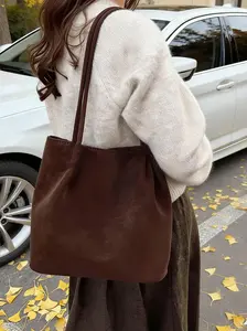 Fashionable and minimalist matte texture single shoulder tote bag, PU Tote Satchel, casual and versatile single shoulder armpit bag, soft leather niche design suitable for daily wear, commuting and other scenarios.