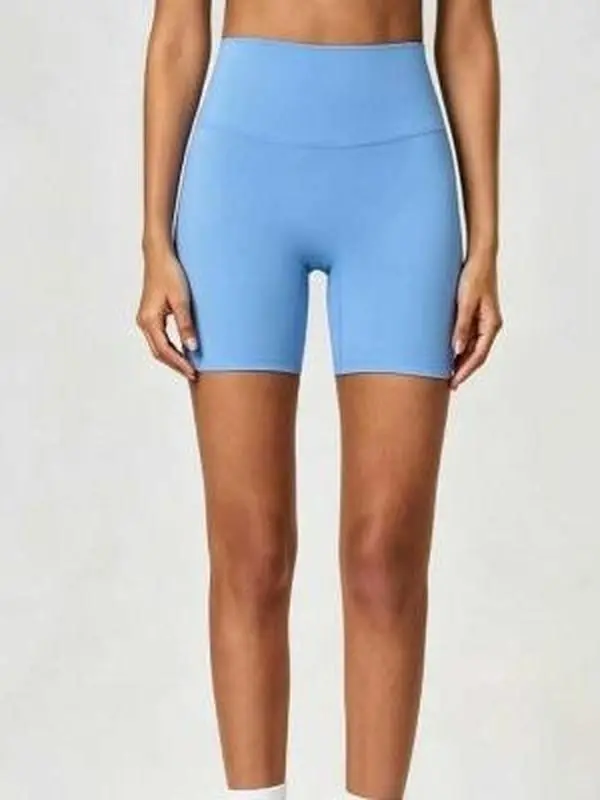 Women's Universal Tight-Fit Athletic Stretch Sports Shorts - Unbranded New Summer Activewear, Elastic Waist, No Awkward Lines, Anti-Exposure, Nude-Feel for Running, Fitness, Cold Wash, DK067