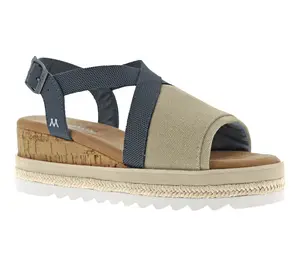 Mykos Leather and Canvas Sandal - Orinthia