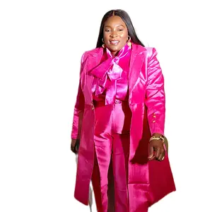 3 Piece Fuchsia Pink  Pants anf Suits Womenswear Set.