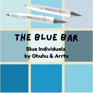 Blue Ohuhu Honolulu B Brush/Fine/ Chisel Tip  Single Color | Sold by The Marker Monster