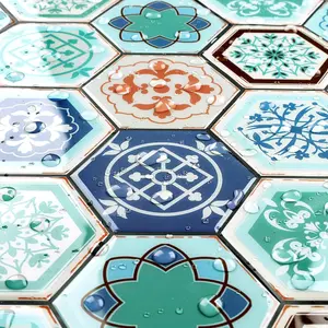 16-Tiles Moroccan Peel and Stick Backsplash for 12x12 Italian Peel and Stick Tile Renter Friendly Stick on Wall Tiles Waterproof Backsplashes for Shower Fireplace Stove