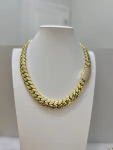 Cuban Link Necklace 15mm Width 20 Length Gold Filled Chain for Men