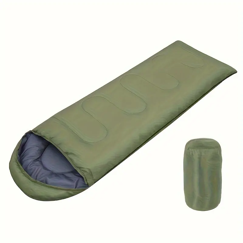 Rectangular Compact Sleeping Bag with Zip Closure for Solo Camping - 0-19°F Temp Rating, Max Height 6'6", Suitable for Spring-Autumn-Winter Outdoor Adventures