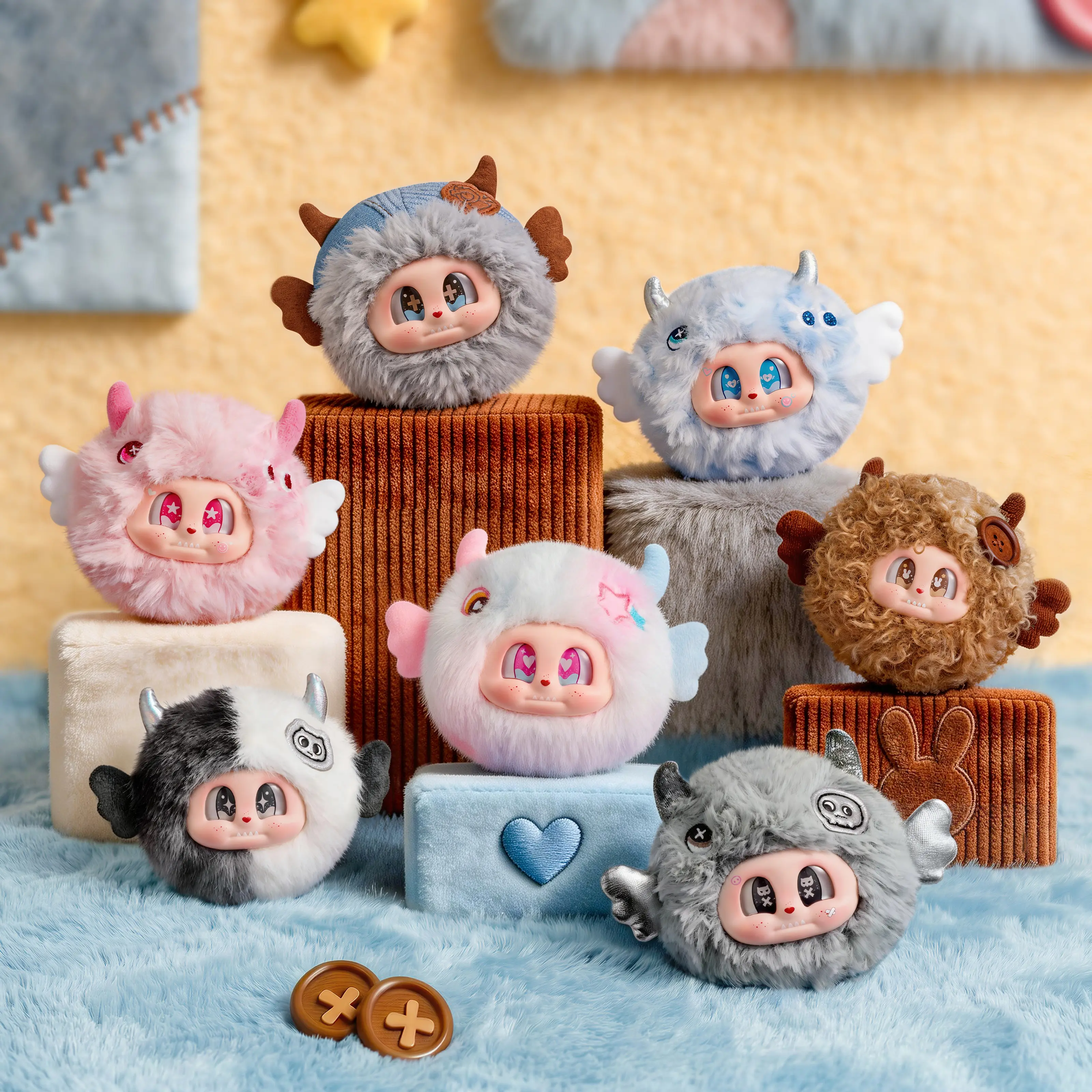 Mini Monster Cupa Plush Blind Box - Collectible Blind Pack, Mystery Packages, Stuffed Toy with Keychain Pendant, Cute Surprise Gift for Teens & Adults, Single Box, Blind Bag Stuffed Toys