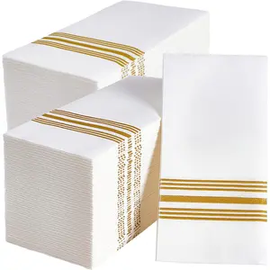 300 PACK Guest Towels Disposable Bathroom, Decorative Bathroom Napkins Cloth Feel, Soft, and Absorbent Disposable Paper Hand Towel for Dinners, Kitchen, Parties, Weddings, Christmas Party