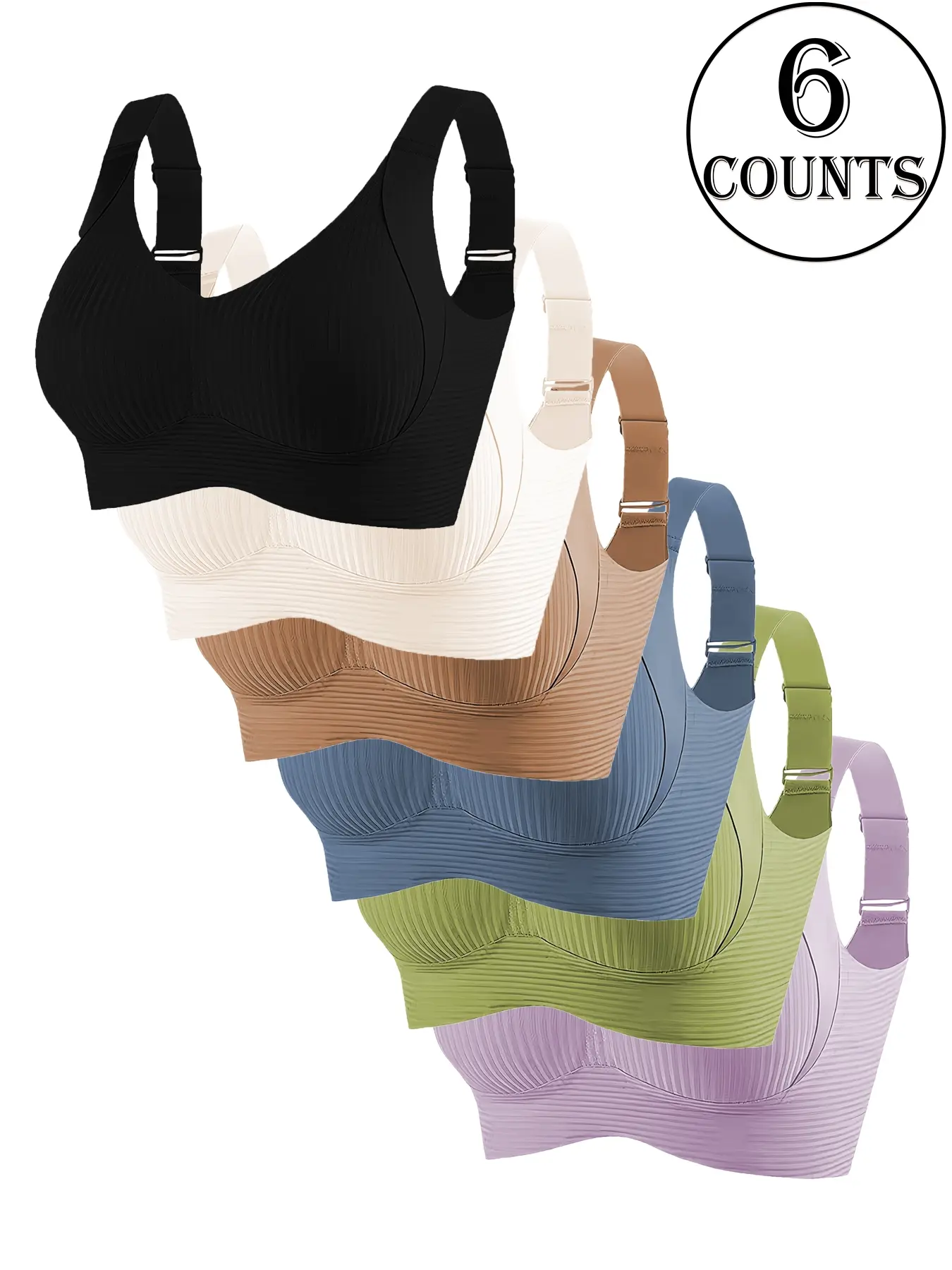 Black + White + Khaki + Blue + Green + Purple
